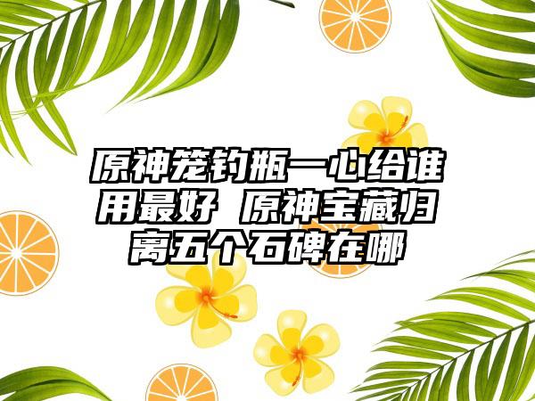 原神笼钓瓶一心给谁用最好 原神宝藏归离五个石碑在哪