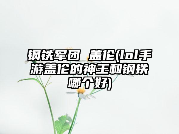 钢铁军团 盖伦(lol手游盖伦的神王和钢铁哪个好)