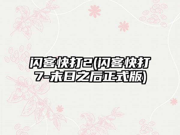 闪客快打2(闪客快打7-末日之后正式版)