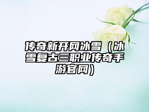 传奇新开网冰雪（冰雪复古三职业传奇手游）