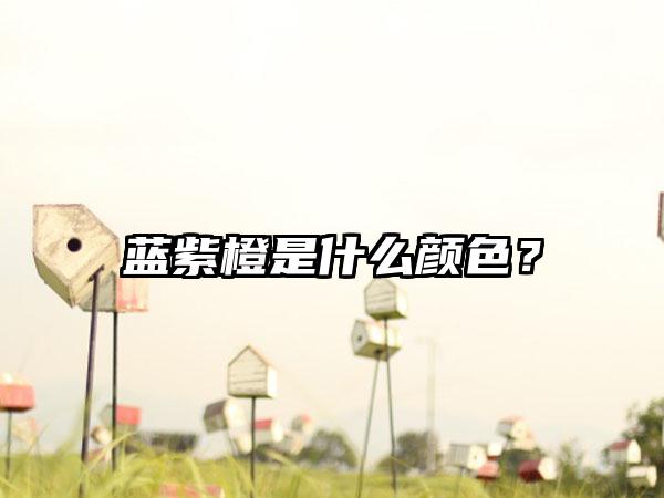 蓝紫橙是什么颜色？