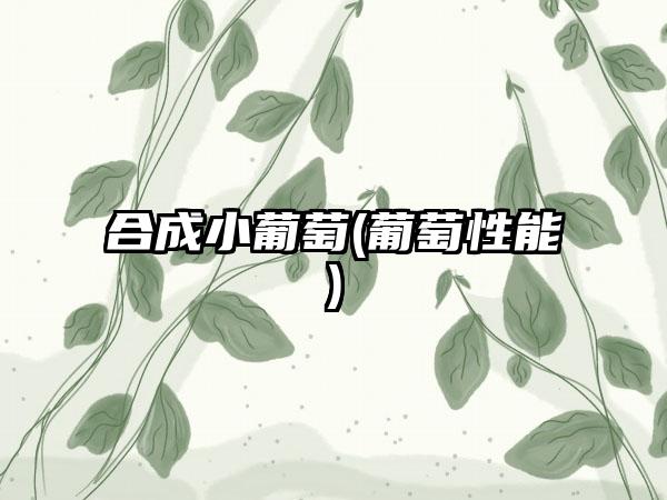 合成小葡萄(葡萄性能)