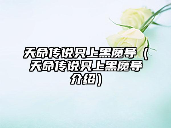 天命传说只上黑魔导（天命传说只上黑魔导介绍）