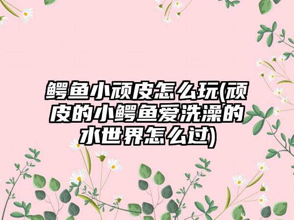 鳄鱼小顽皮怎么玩(顽皮的小鳄鱼爱洗澡的水世界怎么过)