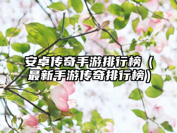 安卓传奇手游排行榜（最新手游传奇排行榜）