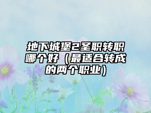 地下城堡2圣职转职哪个好（最适合转成的两个职业）