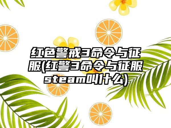 红色警戒3命令与征服(红警3命令与征服steam叫什么)