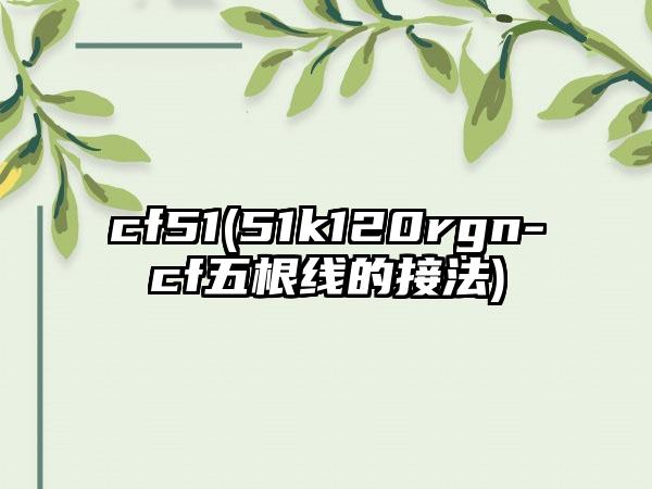 cf51(51k120rgn-cf五根线的接法)
