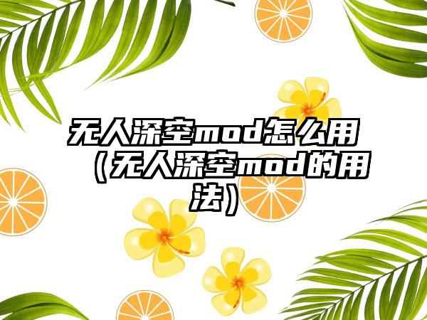 无人深空mod怎么用（无人深空mod的用法）
