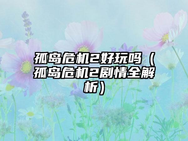 孤岛危机2好玩吗（孤岛危机2剧情全解析）