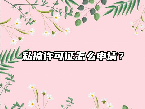 私掠许可证怎么申请？