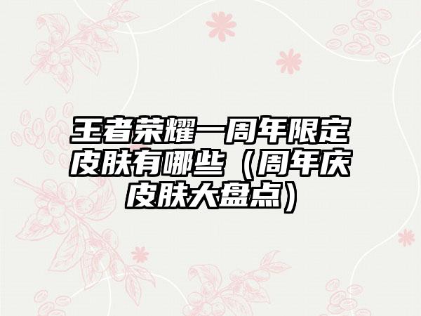 王者荣耀一周年限定皮肤有哪些（周年庆皮肤大盘点）