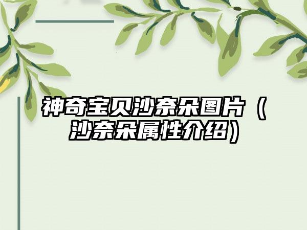 神奇宝贝沙奈朵图片（沙奈朵属性介绍）