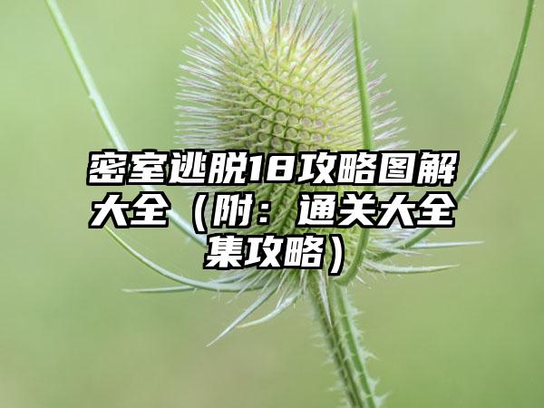 密室逃脱18攻略图解大全（附：通关大全集攻略）
