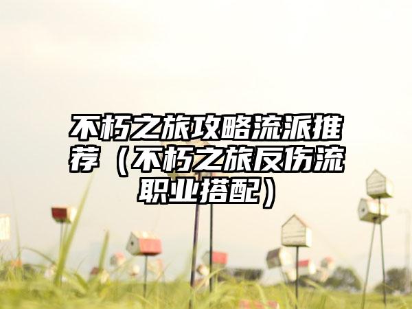 不朽之旅攻略流派推荐（不朽之旅反伤流职业搭配）