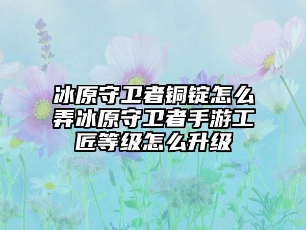 冰原守卫者铜锭怎么弄冰原守卫者手游工匠等级怎么升级