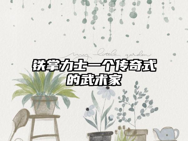 铁掌力士一个传奇式的武术家