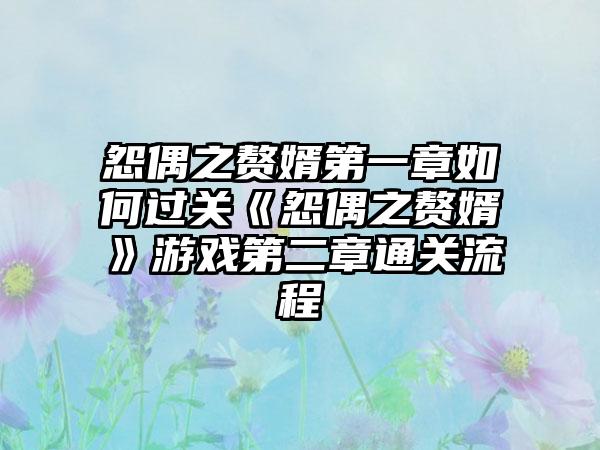 怨偶之赘婿第一章如何过关《怨偶之赘婿》游戏第二章通关流程