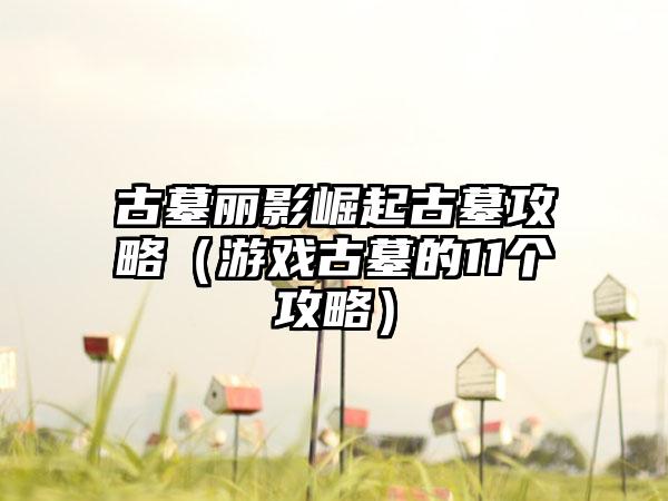 古墓丽影崛起古墓攻略（游戏古墓的11个攻略）