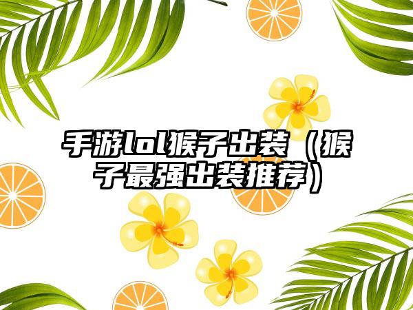 手游lol猴子出装（猴子最强出装推荐）