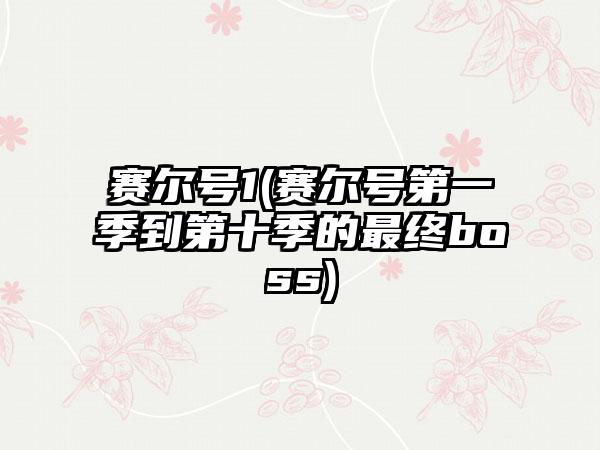 赛尔号1(赛尔号第一季到第十季的最终boss)