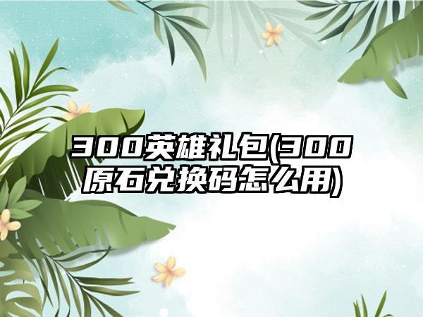 300英雄礼包(300原石兑换码怎么用)