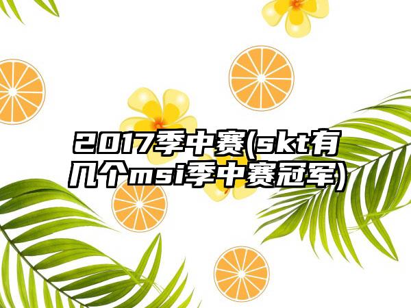2017季中赛(skt有几个msi季中赛冠军)