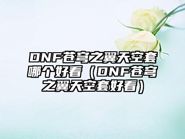 DNF苍穹之翼天空套哪个好看（DNF苍穹之翼天空套好看）