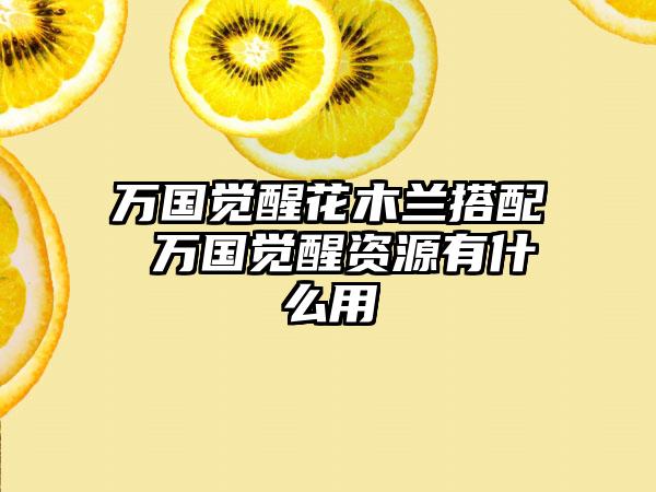 万国觉醒花木兰搭配 万国觉醒资源有什么用