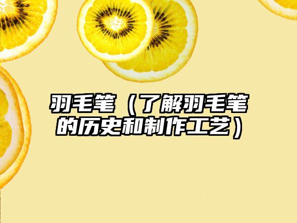 羽毛笔（了解羽毛笔的历史和制作工艺）