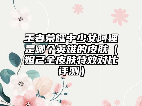 王者荣耀中少女阿狸是哪个英雄的皮肤（妲己全皮肤特效对比评测）