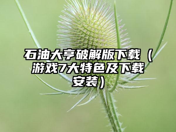 石油大亨破解版（游戏7大特色及安装）