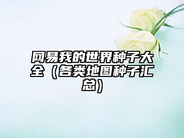 网易我的世界种子大全（各类地图种子汇总）