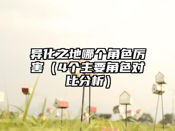 异化之地哪个角色厉害（4个主要角色对比分析）