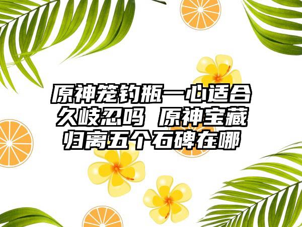 原神笼钓瓶一心适合久岐忍吗 原神宝藏归离五个石碑在哪