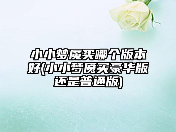 小小梦魇买哪个版本好(小小梦魇买豪华版还是普通版)