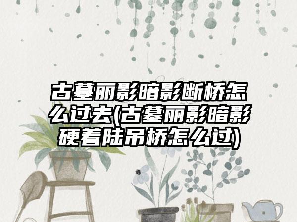 古墓丽影暗影断桥怎么过去(古墓丽影暗影硬着陆吊桥怎么过)