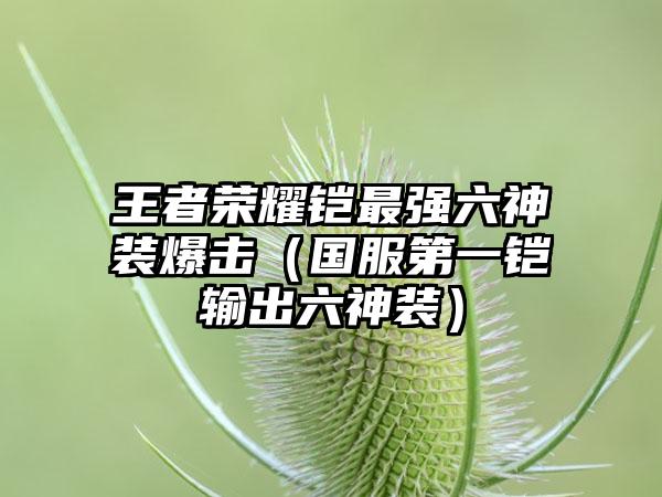 王者荣耀铠最强六神装爆击（国服第一铠输出六神装）