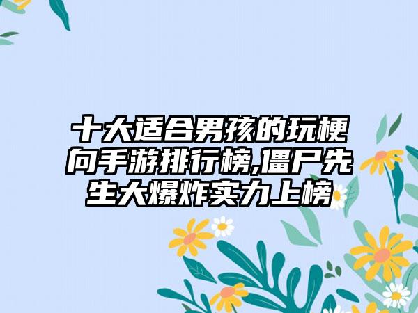 十大适合男孩的玩梗向手游排行榜,僵尸先生大爆炸实力上榜