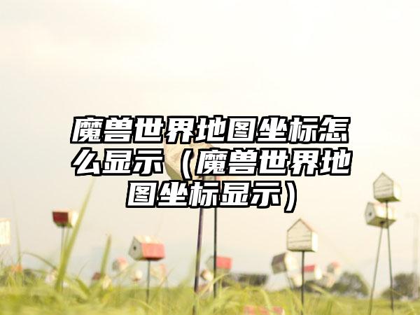 魔兽世界地图坐标怎么显示（魔兽世界地图坐标显示）