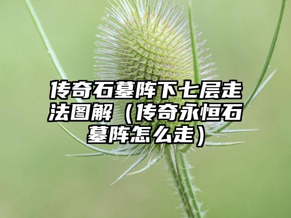 传奇石墓阵下七层走法图解（传奇永恒石墓阵怎么走）