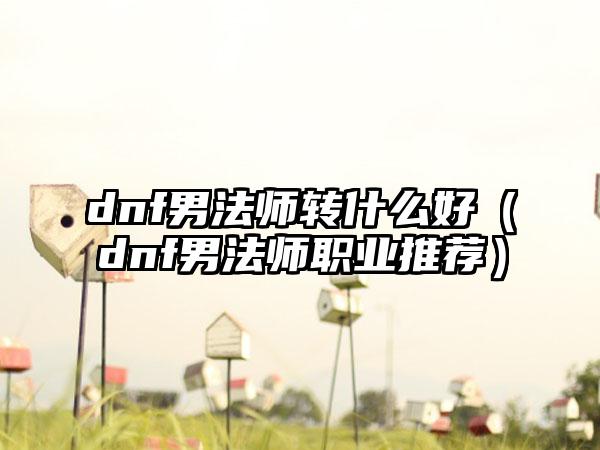 dnf男法师转什么好（dnf男法师职业推荐）
