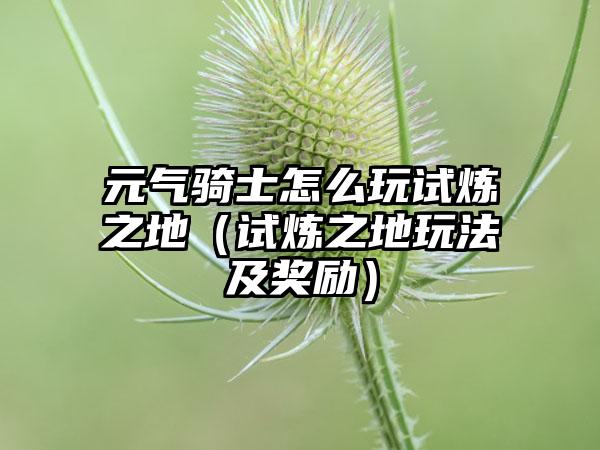元气骑士怎么玩试炼之地（试炼之地玩法及奖励）