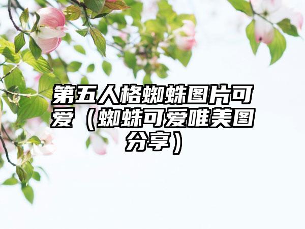 第五人格蜘蛛图片可爱（蜘蛛可爱唯美图分享）