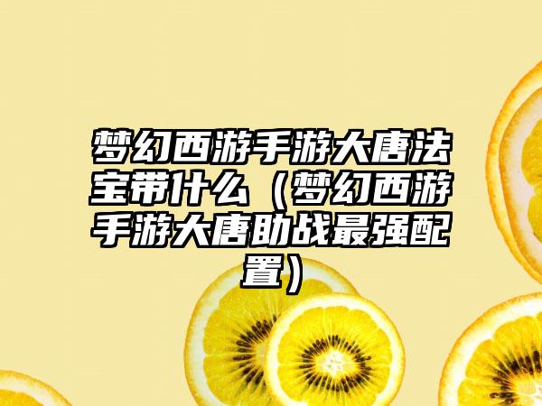 梦幻西游手游大唐法宝带什么（梦幻西游手游大唐助战最强配置）