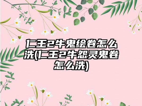 仁王2牛鬼绘卷怎么洗(仁王2牛怨灵鬼卷怎么洗)