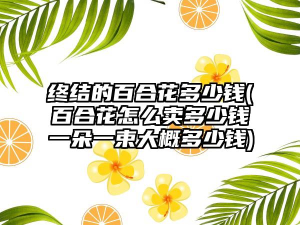 终结的百合花多少钱(百合花怎么卖多少钱一朵一束大概多少钱)