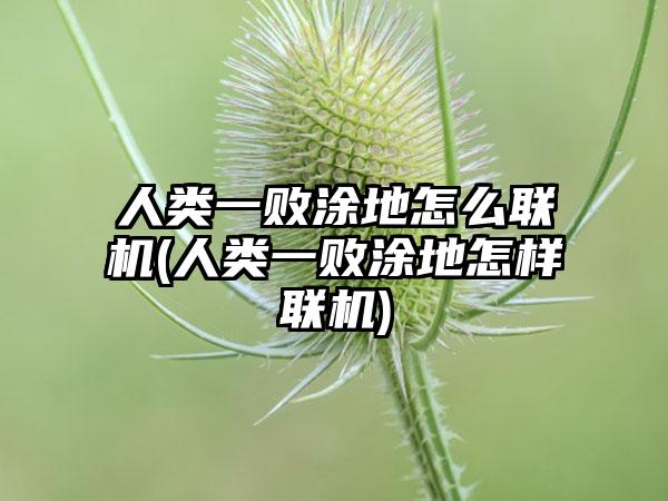 人类一败涂地怎么联机(人类一败涂地怎样联机)