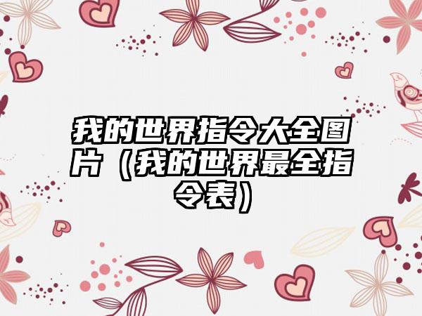 我的世界指令大全图片（我的世界最全指令表）