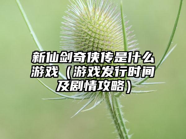 新仙剑奇侠传是什么游戏（游戏发行时间及剧情攻略）